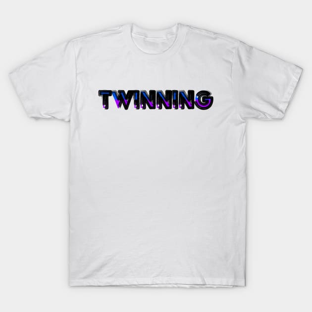 Twinning Blue and Purple T-Shirt by LahayCreative2017